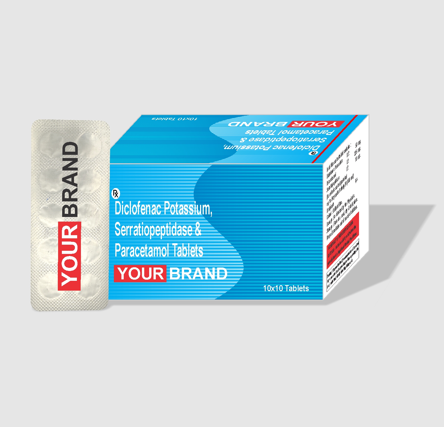 Diclofenac Potassium, Serratiopeptidase & Paracetamol Tablet